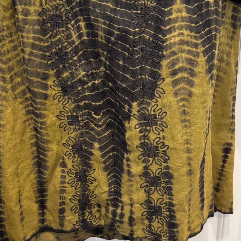 ANTIK BATIK ARTISAN Hand-Dyed Tunic Dress resort wear vacation one of a kind - Picture 8 of 12